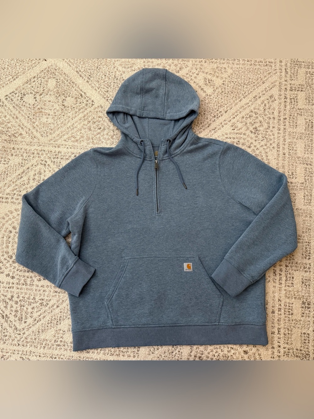 Carhartt Ladies Quarter Zip Hoodie Sz XXL Lt. Blue